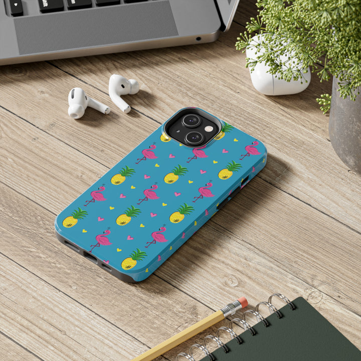 Flamingo Tough iPhone Cases - Madee's Boutique Phone Case Printify Accessories Aesthetic Case IphoneAesthetic Case PhoneiPhone 14