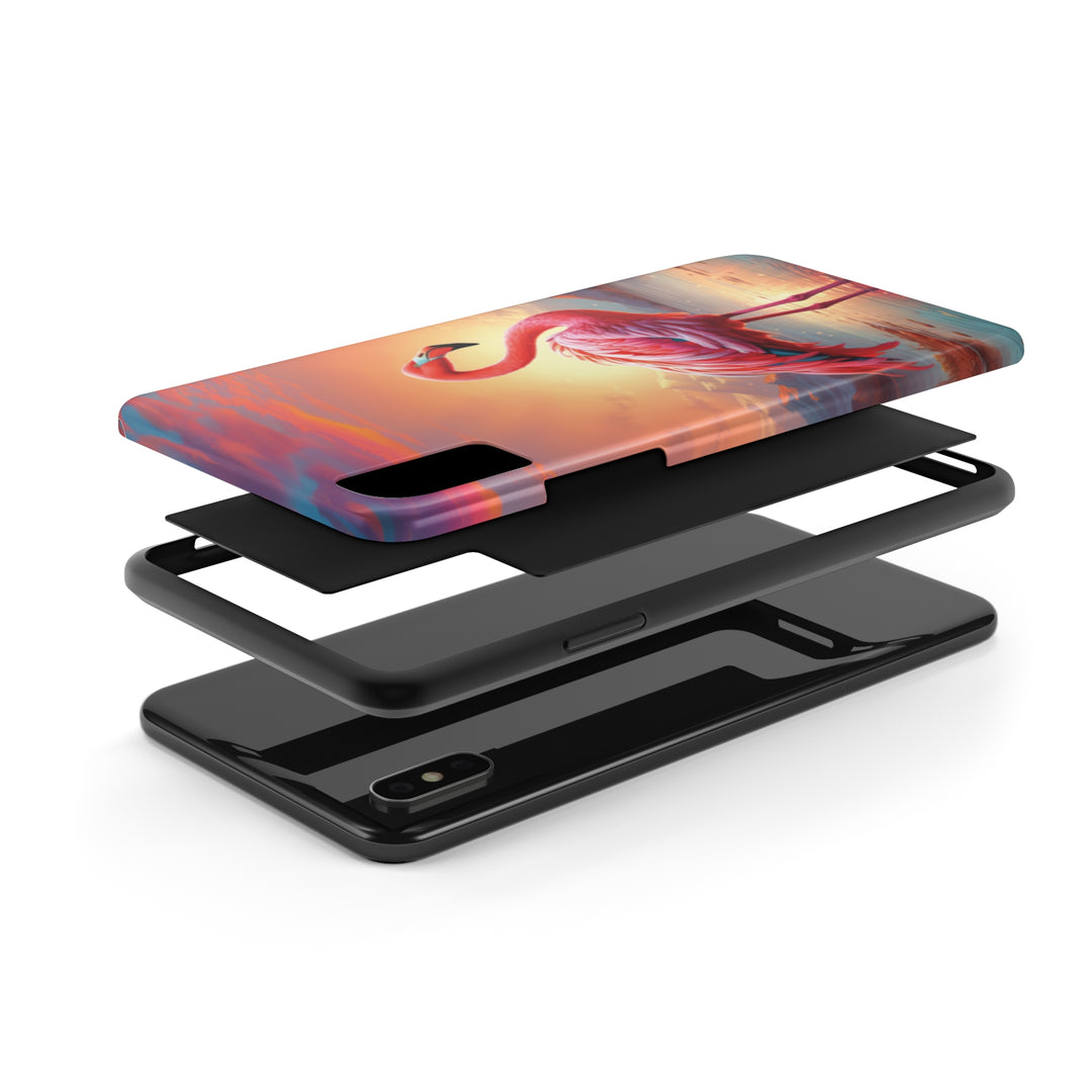 Beautiful Flamingo Tough iPhone Cases MADEE'S EXCLUSIVES - Madee's Boutique Phone Case Print On Demand Partners Accessories aesthetic mobile coveraesthetic phone casesiPhone 14