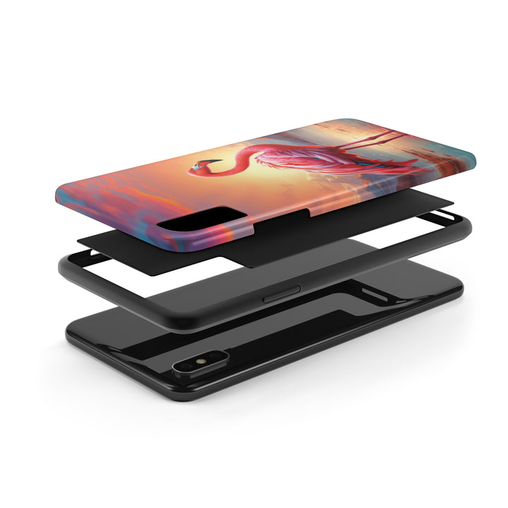 Beautiful Flamingo Tough iPhone Cases MADEE'S EXCLUSIVES - Madee's Boutique Phone Case Print On Demand Partners Accessories aesthetic mobile coveraesthetic phone casesiPhone 14