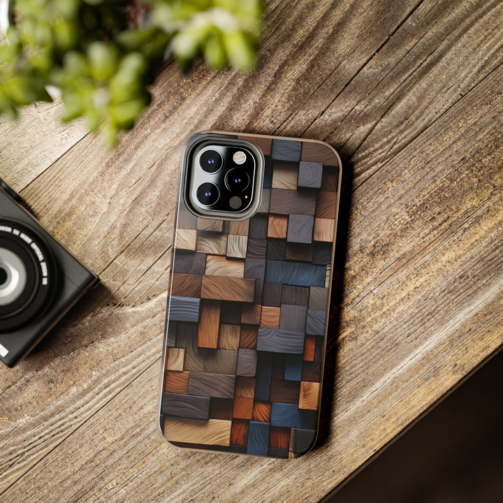 Colored Wood Design Tough iPhone Cases MADEE'S EXCLUSIVES - Madee's Boutique Phone Case Print On Demand Partners Accessories aesthetic mobile coveraesthetic phone casesiPhone 14