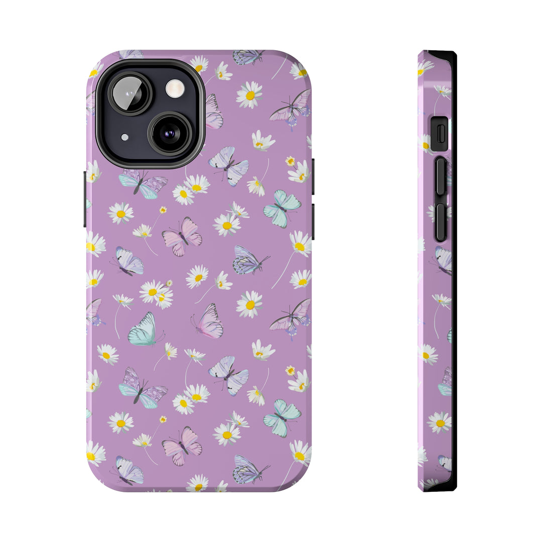 Butterfly & Flowers Tough iPhone Cases - Madee's Boutique Phone Case Printify Accessories Aesthetic Case IphoneAesthetic Case PhoneiPhone 13 Mini