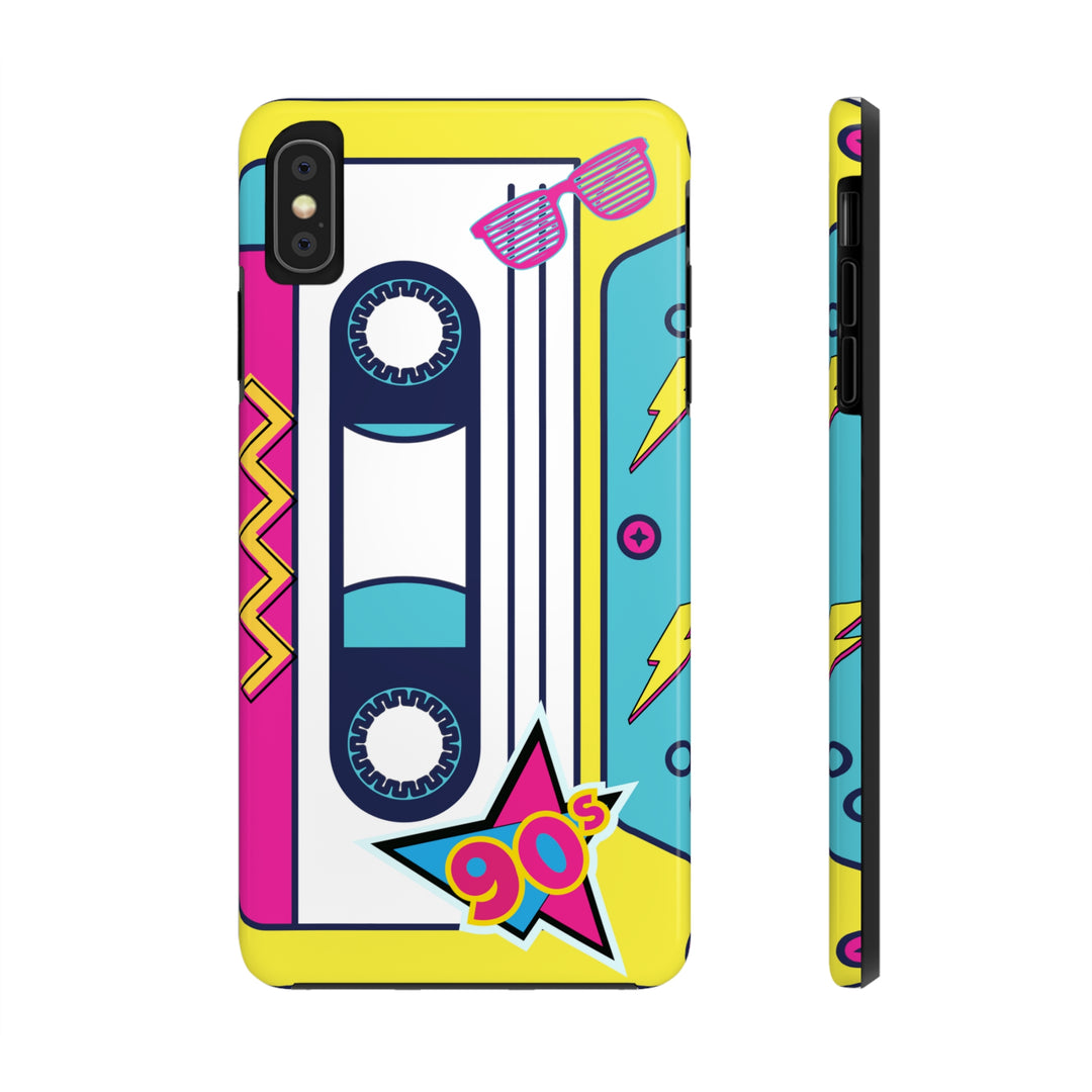 Radio Cassette 90'S Tough iPhone Cases Retro - Madee's Boutique Phone Case Printify Accessories Cadeau fête des mèresCadeau mamaniPhone XS