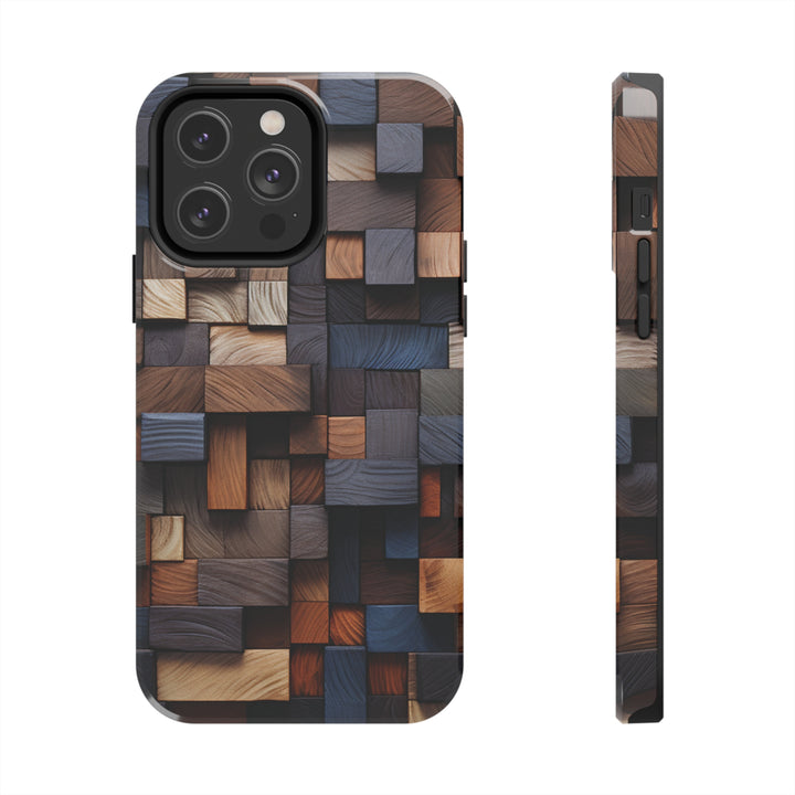Colored Wood Design Tough iPhone Cases MADEE'S EXCLUSIVES - Madee's Boutique Phone Case Print On Demand Partners Accessories aesthetic mobile coveraesthetic phone casesiPhone 14 Pro Max