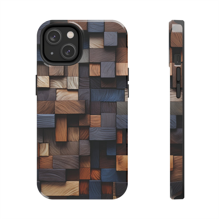 Colored Wood Design Tough iPhone Cases MADEE'S EXCLUSIVES - Madee's Boutique Phone Case Print On Demand Partners Accessories aesthetic mobile coveraesthetic phone casesiPhone 14
