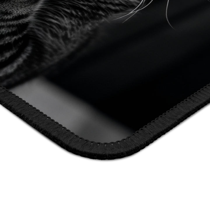 Praying Cat Mouse Pad Black and White - Madee's Boutique Home Decor Printify Accessories aesthetic giftanimal lovers giftRectangle9" × 7"