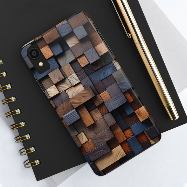Colored Wood Design Tough iPhone Cases MADEE'S EXCLUSIVES - Madee's Boutique Phone Case Print On Demand Partners Accessories aesthetic mobile coveraesthetic phone casesiPhone 14