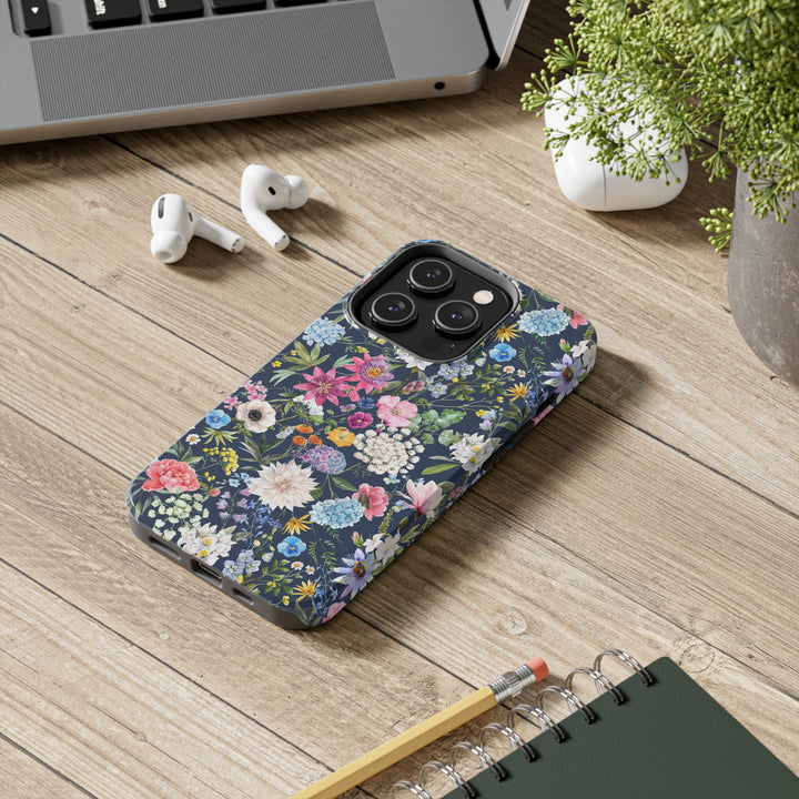 Colorful Flowers Tough Phone Cases - Madee's Boutique Phone Case Printify Accessories Aesthetic Case IphoneAesthetic Case phoneiPhone 14