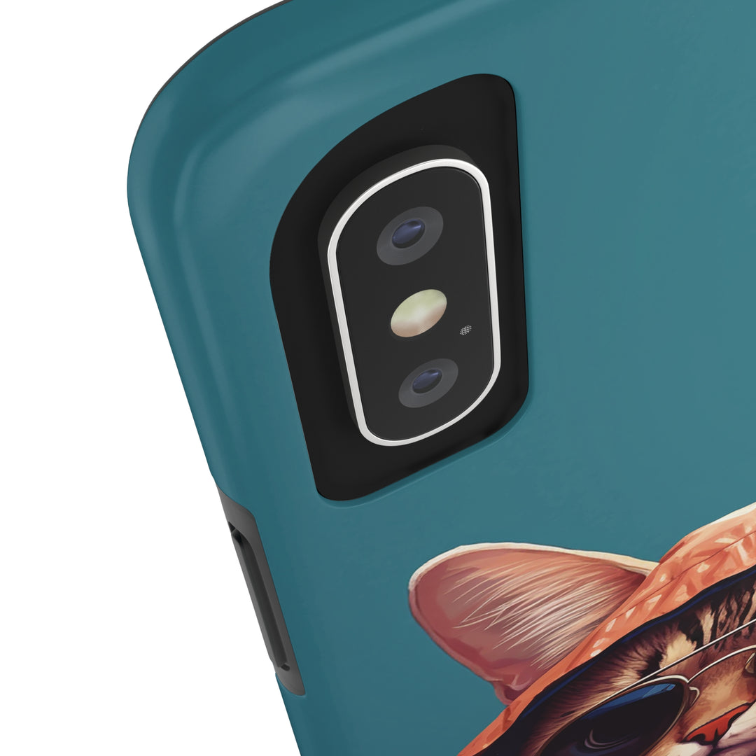 Cool Cat Tough IPhone blue Cases MADEE'S EXCLUSIVES - Madee's Boutique Phone Case Print On Demand Partners Accessories aesthetic mobile coveraesthetic phone casesiPhone 12 Mini