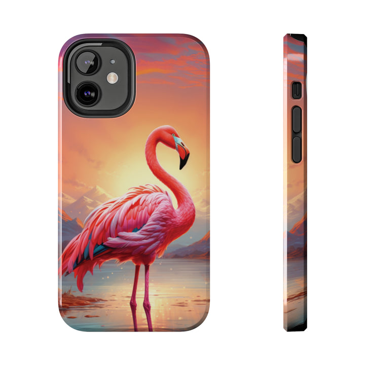Beautiful Flamingo Tough iPhone Cases MADEE'S EXCLUSIVES - Madee's Boutique Phone Case Print On Demand Partners Accessories aesthetic mobile coveraesthetic phone casesiPhone 12 Mini