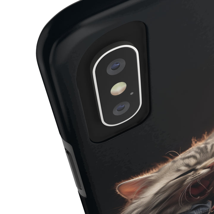 Cool Cat Playing Guitar Music Tough Phone Cases MADEE'S EXCLUSIVES - Madee's Boutique Phone Case Print On Demand Partners Accessories aesthetic mobile coveraesthetic phone casesiPhone 12 Mini