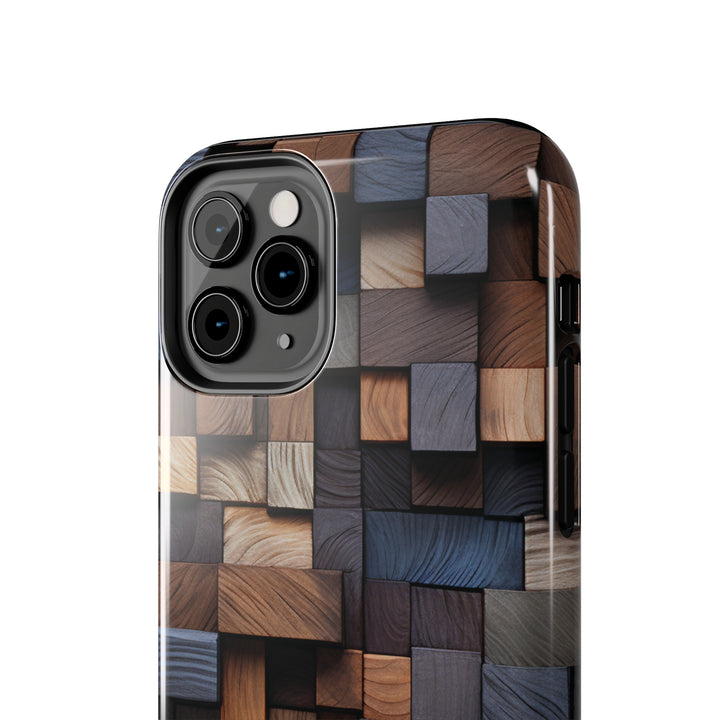 Colored Wood Design Tough iPhone Cases MADEE'S EXCLUSIVES - Madee's Boutique Phone Case Print On Demand Partners Accessories aesthetic mobile coveraesthetic phone casesiPhone 12 Mini