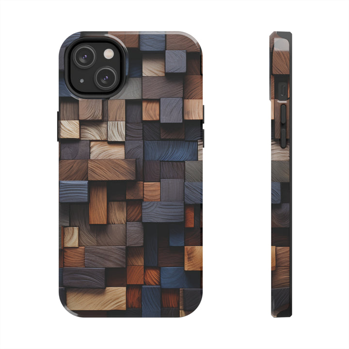 Colored Wood Design Tough iPhone Cases MADEE'S EXCLUSIVES - Madee's Boutique Phone Case Print On Demand Partners Accessories aesthetic mobile coveraesthetic phone casesiPhone 14 Plus