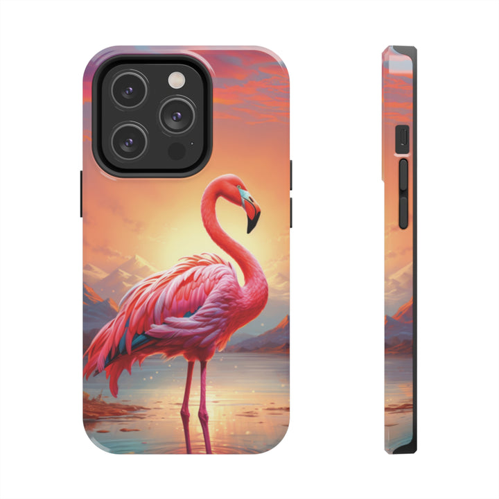 Beautiful Flamingo Tough iPhone Cases MADEE'S EXCLUSIVES - Madee's Boutique Phone Case Print On Demand Partners Accessories aesthetic mobile coveraesthetic phone casesiPhone 14 Pro