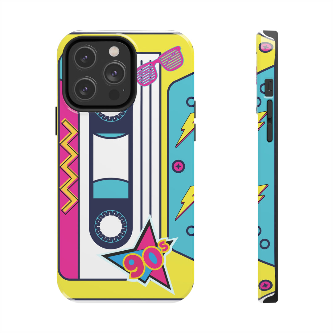 Radio Cassette 90'S Tough iPhone Cases Retro - Madee's Boutique Phone Case Printify Accessories Cadeau fête des mèresCadeau mamaniPhone 14 Pro Max