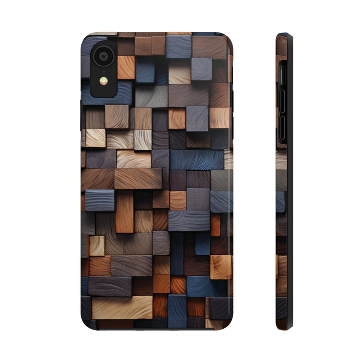 Colored Wood Design Tough iPhone Cases MADEE'S EXCLUSIVES - Madee's Boutique Phone Case Print On Demand Partners Accessories aesthetic mobile coveraesthetic phone casesiPhone XR