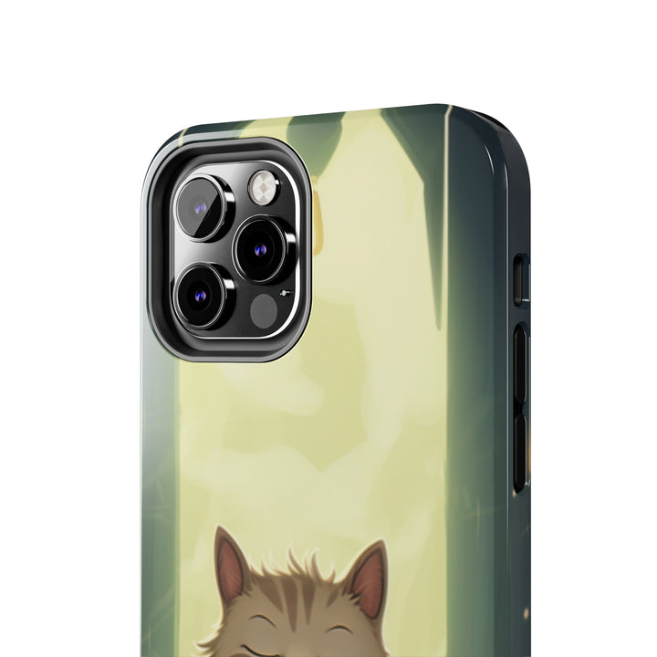 Grey Meditation Cat Tough iPhone Cases MADEE'S EXCLUSIVES - Madee's Boutique Phone Case Printify Accessories aesthetic mobile coveraesthetic phone casesiPhone 14
