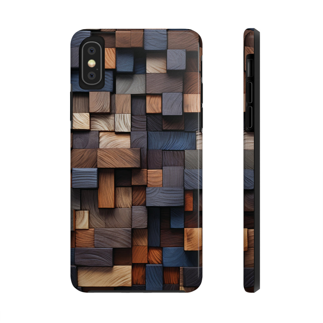 Colored Wood Design Tough iPhone Cases MADEE'S EXCLUSIVES - Madee's Boutique Phone Case Print On Demand Partners Accessories aesthetic mobile coveraesthetic phone casesiPhone XS