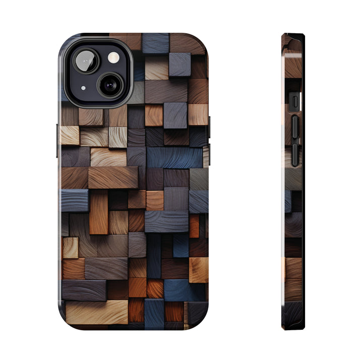 Colored Wood Design Tough iPhone Cases MADEE'S EXCLUSIVES - Madee's Boutique Phone Case Print On Demand Partners Accessories aesthetic mobile coveraesthetic phone casesiPhone 13