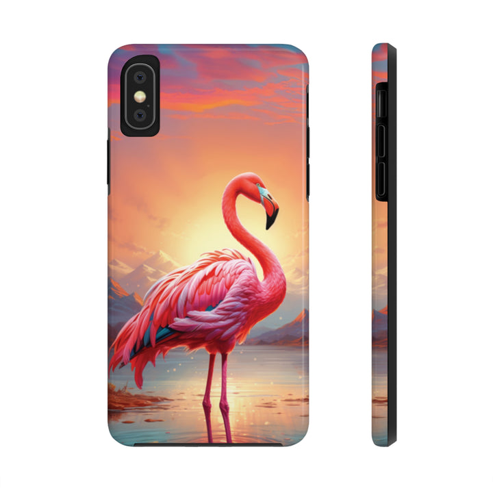 Beautiful Flamingo Tough iPhone Cases MADEE'S EXCLUSIVES - Madee's Boutique Phone Case Print On Demand Partners Accessories aesthetic mobile coveraesthetic phone casesiPhone XS