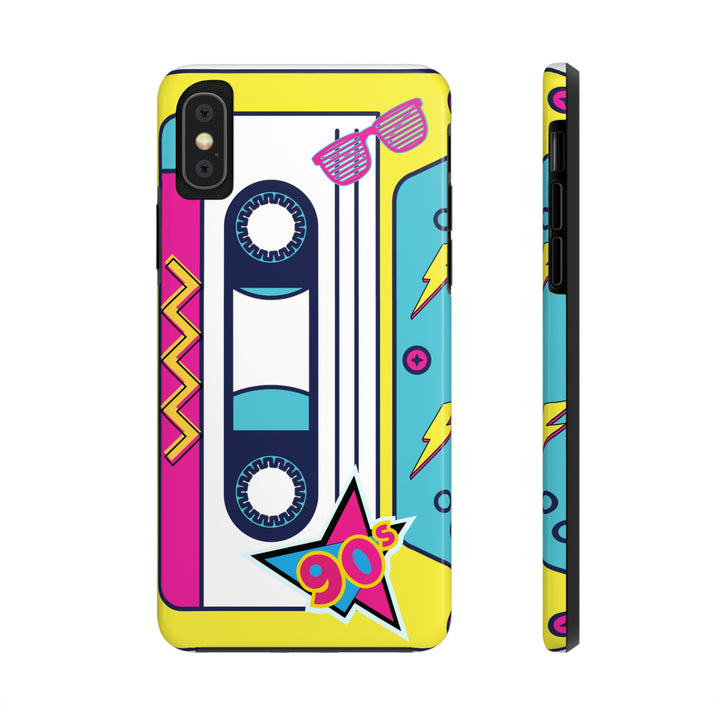 Radio Cassette 90'S Tough iPhone Cases Retro - Madee's Boutique Phone Case Printify Accessories Cadeau fête des mèresCadeau mamaniPhone XS