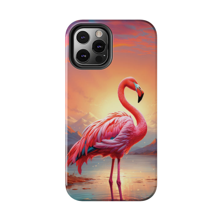 Beautiful Flamingo Tough iPhone Cases MADEE'S EXCLUSIVES - Madee's Boutique Phone Case Print On Demand Partners Accessories aesthetic mobile coveraesthetic phone casesiPhone 12 Mini