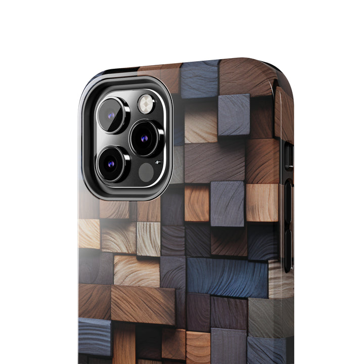 Colored Wood Design Tough iPhone Cases MADEE'S EXCLUSIVES - Madee's Boutique Phone Case Print On Demand Partners Accessories aesthetic mobile coveraesthetic phone casesiPhone 12 Mini