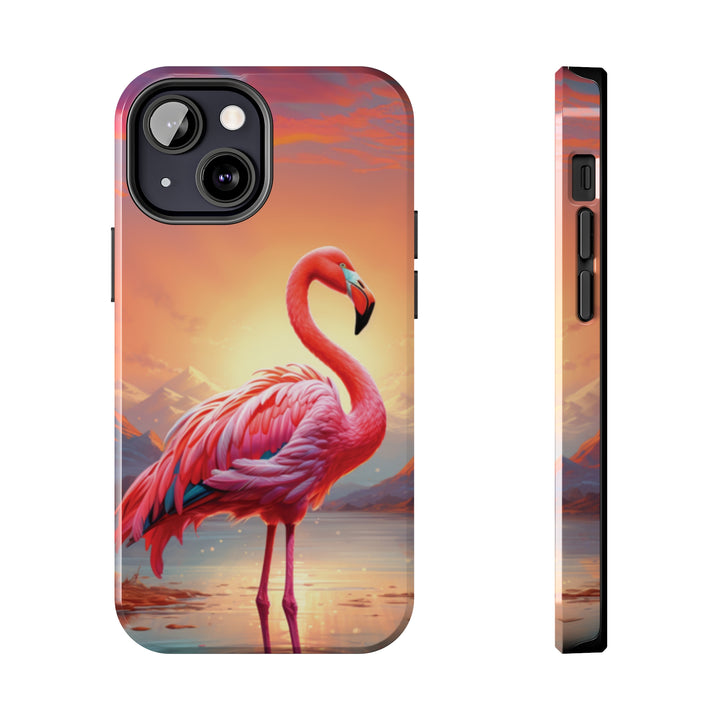 Beautiful Flamingo Tough iPhone Cases MADEE'S EXCLUSIVES - Madee's Boutique Phone Case Print On Demand Partners Accessories aesthetic mobile coveraesthetic phone casesiPhone 13 Mini
