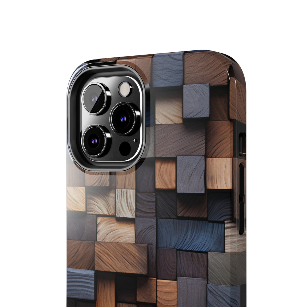 Colored Wood Design Tough iPhone Cases MADEE'S EXCLUSIVES - Madee's Boutique Phone Case Print On Demand Partners Accessories aesthetic mobile coveraesthetic phone casesiPhone 12 Mini