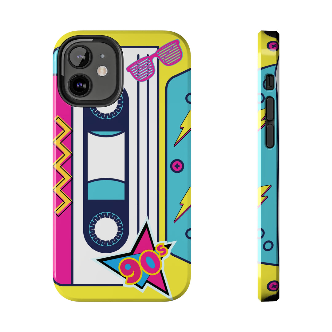 Radio Cassette 90'S Tough iPhone Cases Retro - Madee's Boutique Phone Case Printify Accessories Cadeau fête des mèresCadeau mamaniPhone 12 Mini