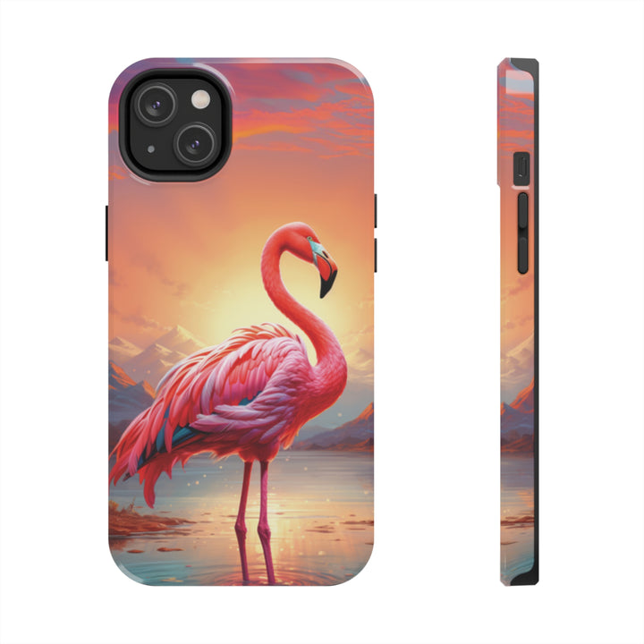 Beautiful Flamingo Tough iPhone Cases MADEE'S EXCLUSIVES - Madee's Boutique Phone Case Print On Demand Partners Accessories aesthetic mobile coveraesthetic phone casesiPhone 14 Plus