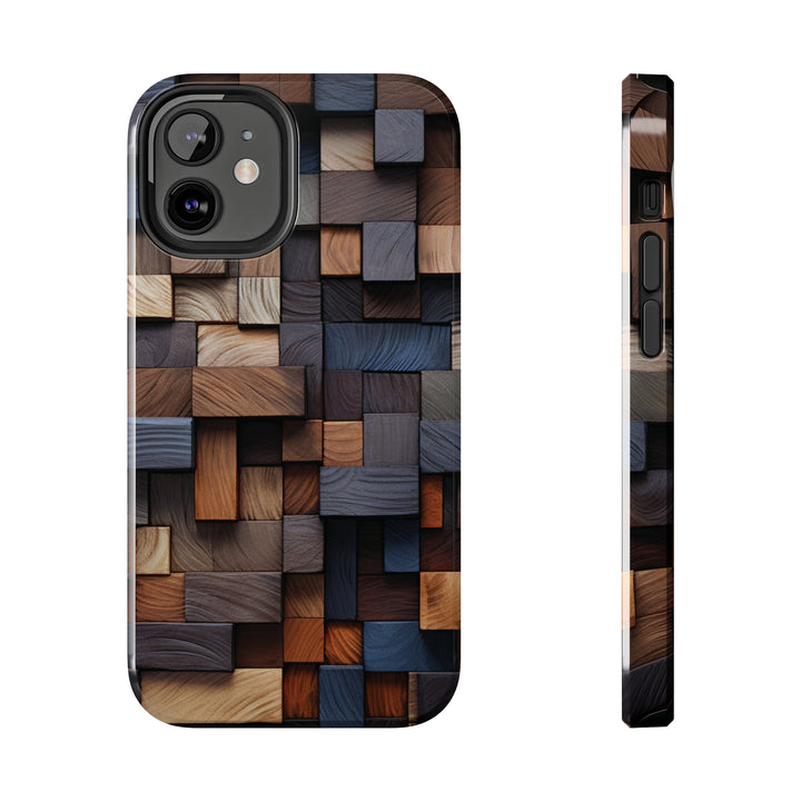 Colored Wood Design Tough iPhone Cases MADEE'S EXCLUSIVES - Madee's Boutique Phone Case Print On Demand Partners Accessories aesthetic mobile coveraesthetic phone casesiPhone 12 Mini