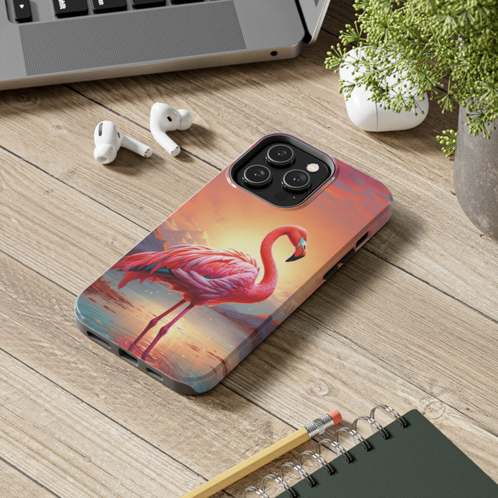 Beautiful Flamingo Tough iPhone Cases MADEE'S EXCLUSIVES - Madee's Boutique Phone Case Print On Demand Partners Accessories aesthetic mobile coveraesthetic phone casesiPhone 14