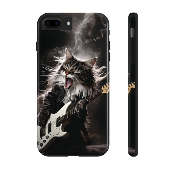 Cool Cat Playing Guitar Music Tough Phone Cases MADEE'S EXCLUSIVES - Madee's Boutique Phone Case Print On Demand Partners Accessories aesthetic mobile coveraesthetic phone casesiPhone 7 Plus, iPhone 8 Plus