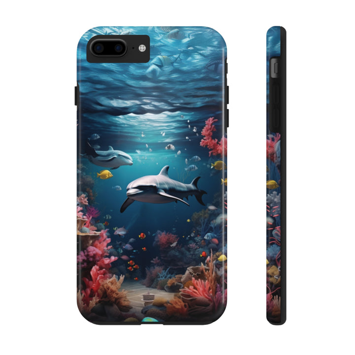 Dolphin in Ocean Tough iPhone Cases - Madee's Boutique Phone Case Print On Demand Partners Accessories aesthetic mobile coveraesthetic phone casesiPhone 7 Plus, iPhone 8 Plus