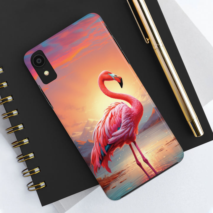 Beautiful Flamingo Tough iPhone Cases MADEE'S EXCLUSIVES - Madee's Boutique Phone Case Print On Demand Partners Accessories aesthetic mobile coveraesthetic phone casesiPhone 14