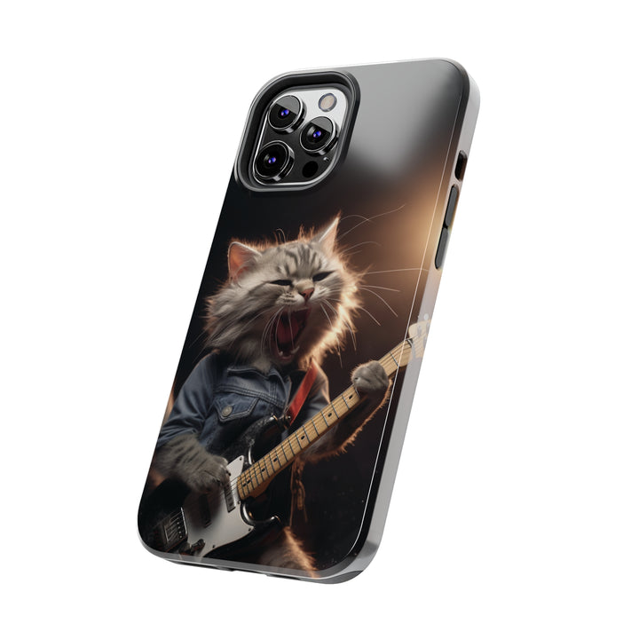 Cool Cat Playing Guitar Music Tough Phone Cases MADEE'S EXCLUSIVES - Madee's Boutique Phone Case Print On Demand Partners Accessories aesthetic mobile coveraesthetic phone casesiPhone 12 Mini
