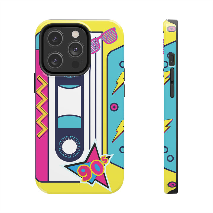 Radio Cassette 90'S Tough iPhone Cases Retro - Madee's Boutique Phone Case Printify Accessories Cadeau fête des mèresCadeau mamaniPhone 14 Pro