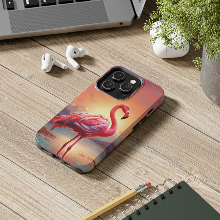 Beautiful Flamingo Tough iPhone Cases MADEE'S EXCLUSIVES - Madee's Boutique Phone Case Print On Demand Partners Accessories aesthetic mobile coveraesthetic phone casesiPhone 14