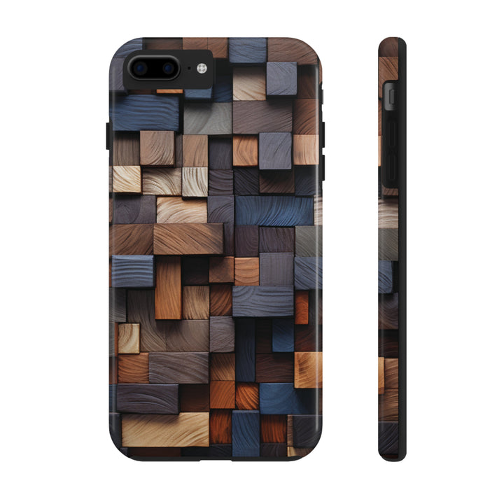 Colored Wood Design Tough iPhone Cases MADEE'S EXCLUSIVES - Madee's Boutique Phone Case Print On Demand Partners Accessories aesthetic mobile coveraesthetic phone casesiPhone 7 Plus, iPhone 8 Plus