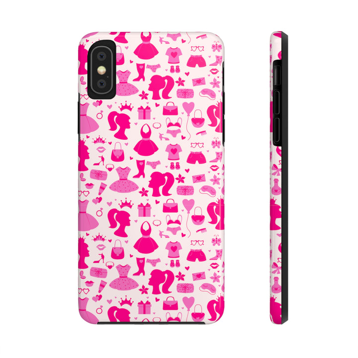 Girly pink Tough iPhone Cases - Madee's Boutique Phone Case Printify Accessories Aesthetic Case IphoneAesthetic Case PhoneiPhone X