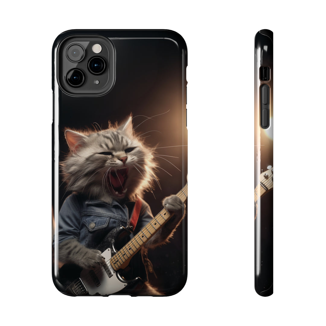 Cool Cat Playing Guitar Music Tough Phone Cases MADEE'S EXCLUSIVES - Madee's Boutique Phone Case Print On Demand Partners Accessories aesthetic mobile coveraesthetic phone casesiPhone 11 Pro Max