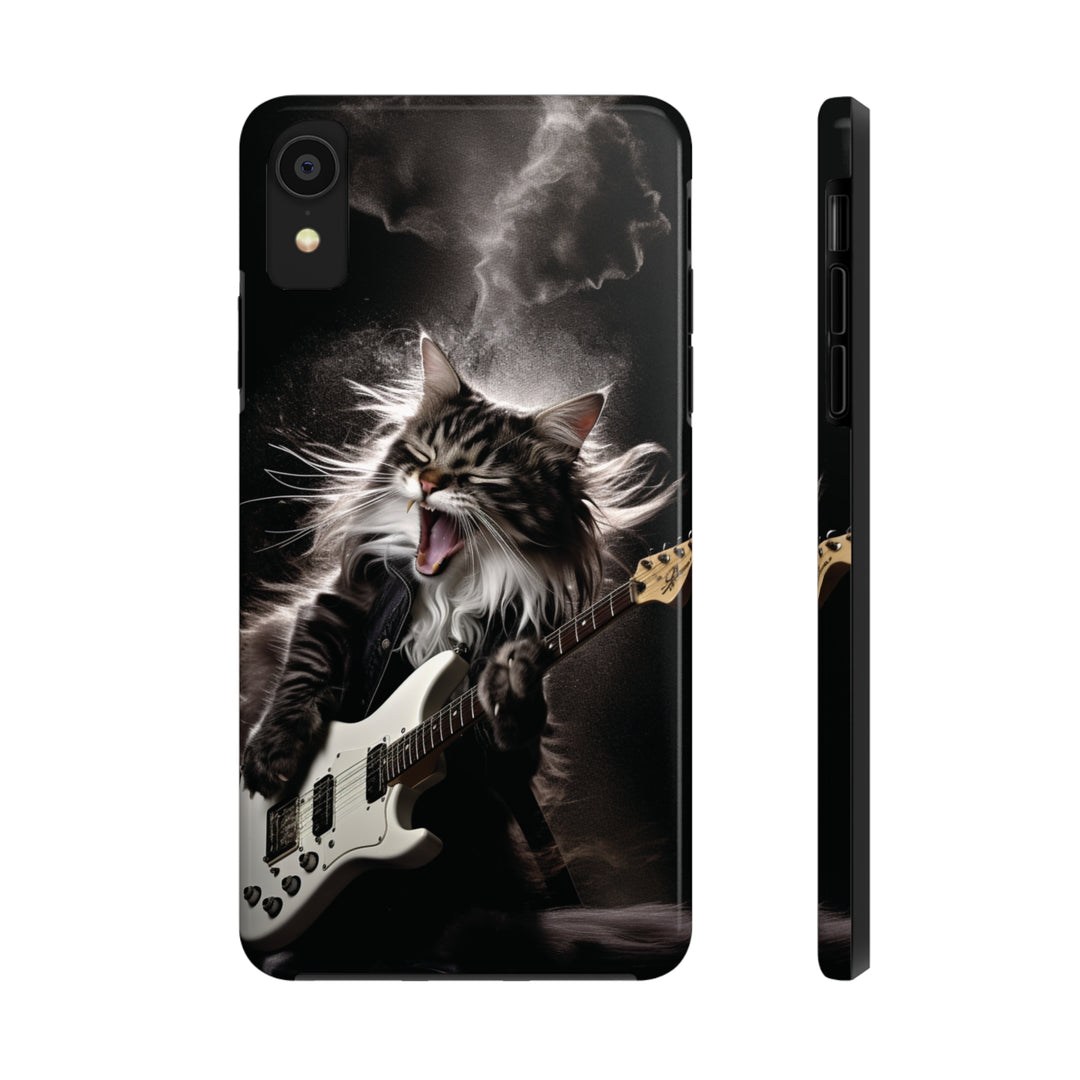 Cool Cat Playing Guitar Music Tough Phone Cases MADEE'S EXCLUSIVES - Madee's Boutique Phone Case Print On Demand Partners Accessories aesthetic mobile coveraesthetic phone casesiPhone XR