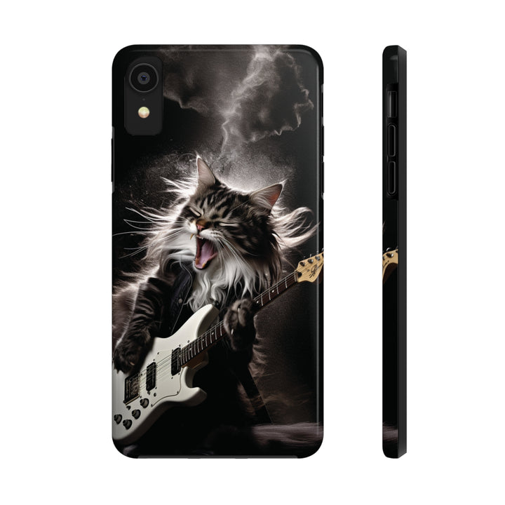 Cool Cat Playing Guitar Music Tough Phone Cases MADEE'S EXCLUSIVES - Madee's Boutique Phone Case Print On Demand Partners Accessories aesthetic mobile coveraesthetic phone casesiPhone XR
