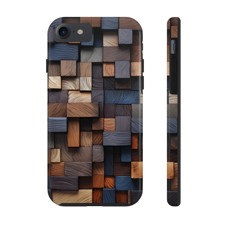 Colored Wood Design Tough iPhone Cases MADEE'S EXCLUSIVES - Madee's Boutique Phone Case Print On Demand Partners Accessories aesthetic mobile coveraesthetic phone casesiPhone 7, iPhone 8, iPhone SE