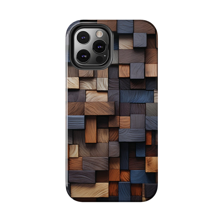 Colored Wood Design Tough iPhone Cases MADEE'S EXCLUSIVES - Madee's Boutique Phone Case Print On Demand Partners Accessories aesthetic mobile coveraesthetic phone casesiPhone 12 Mini