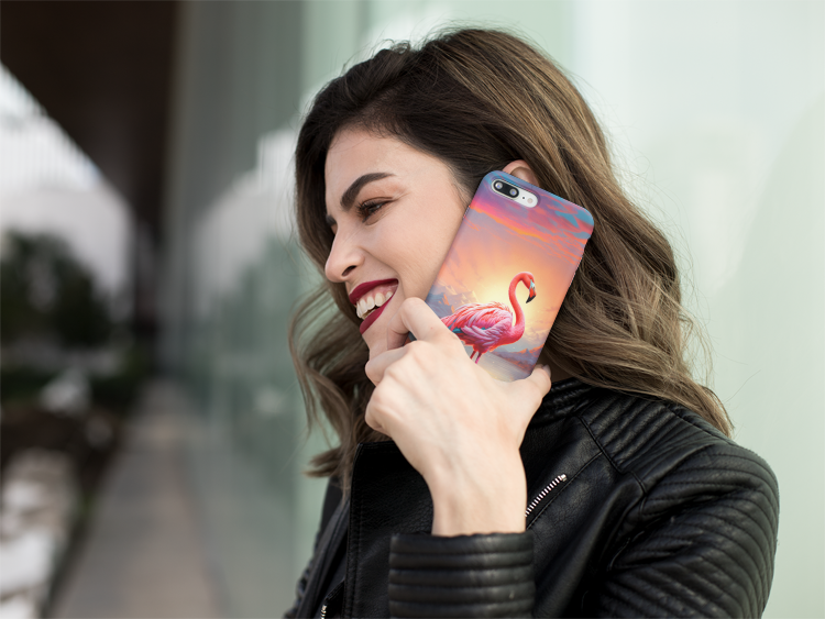 Beautiful Flamingo Tough iPhone Cases MADEE'S EXCLUSIVES - Madee's Boutique Phone Case Print On Demand Partners Accessories aesthetic mobile coveraesthetic phone casesiPhone 14