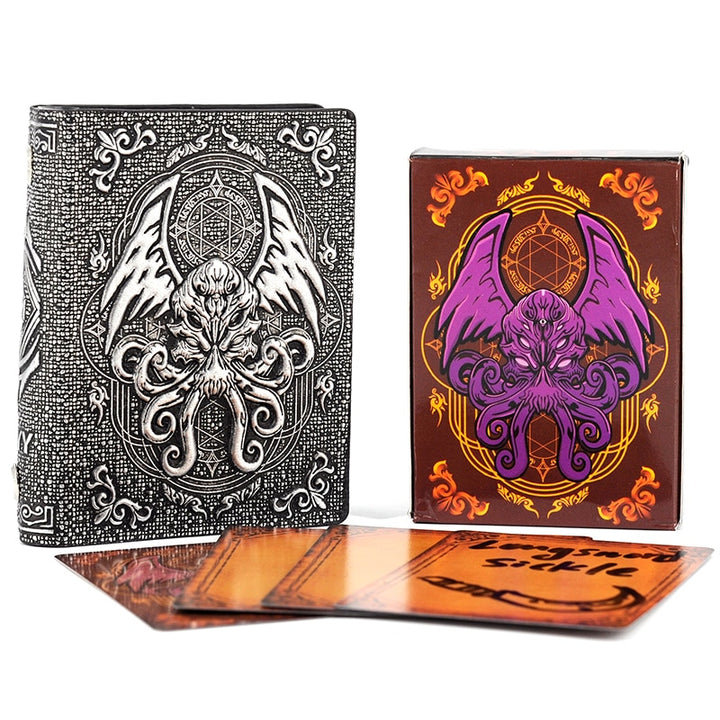 DND Spellcard Holder Cthulhu Embossed Hard Cover Spellbook Deck Case with 54 Blank Cards Tabletop Gaming Accessories - Madee's Boutique Madee's Boutique DS 10 sided dice 100 sided dice12 sided diceCH04B