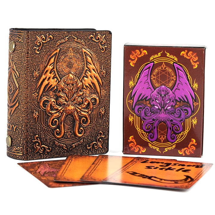 DND Spellcard Holder Cthulhu Embossed Hard Cover Spellbook Deck Case with 54 Blank Cards Tabletop Gaming Accessories - Madee's Boutique Madee's Boutique DS 10 sided dice 100 sided dice12 sided diceCH04B