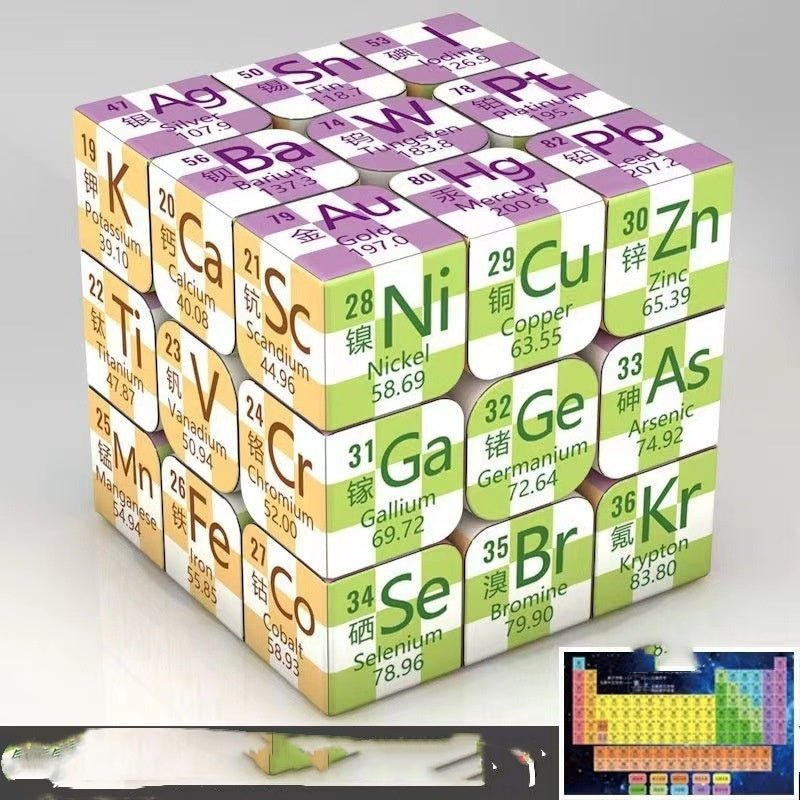 Chemical Elements Junior High School Mathematics Physics Peripheral Puzzle Third - order Rubik's Cube - Madee's Boutique AMAZON Madee's Boutique DS Chemical Grid Plate