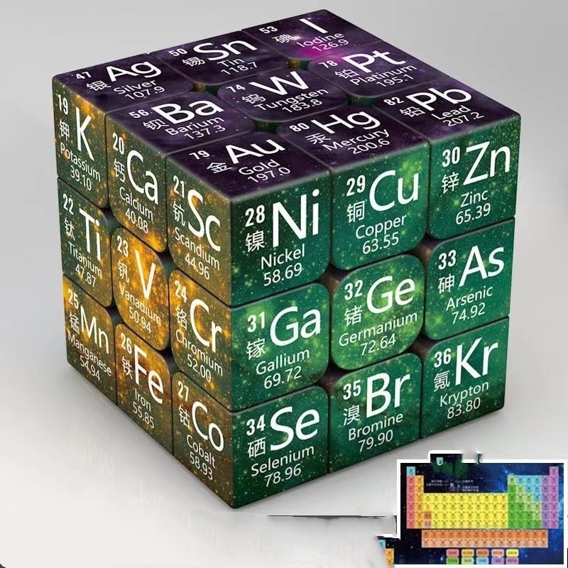 Chemical Elements Junior High School Mathematics Physics Peripheral Puzzle Third - order Rubik's Cube - Madee's Boutique AMAZON Madee's Boutique DS Chemical Starry Sky Edition